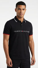 Tommy Hilfiger Urban Edge: Jet Black Contrast Trim Polo
