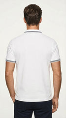 Hackett Crisp White Raised Logo Piqué Polo Shirt