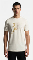 Men’s "Golden Stallion" Graphic T-Shirt – Off-White