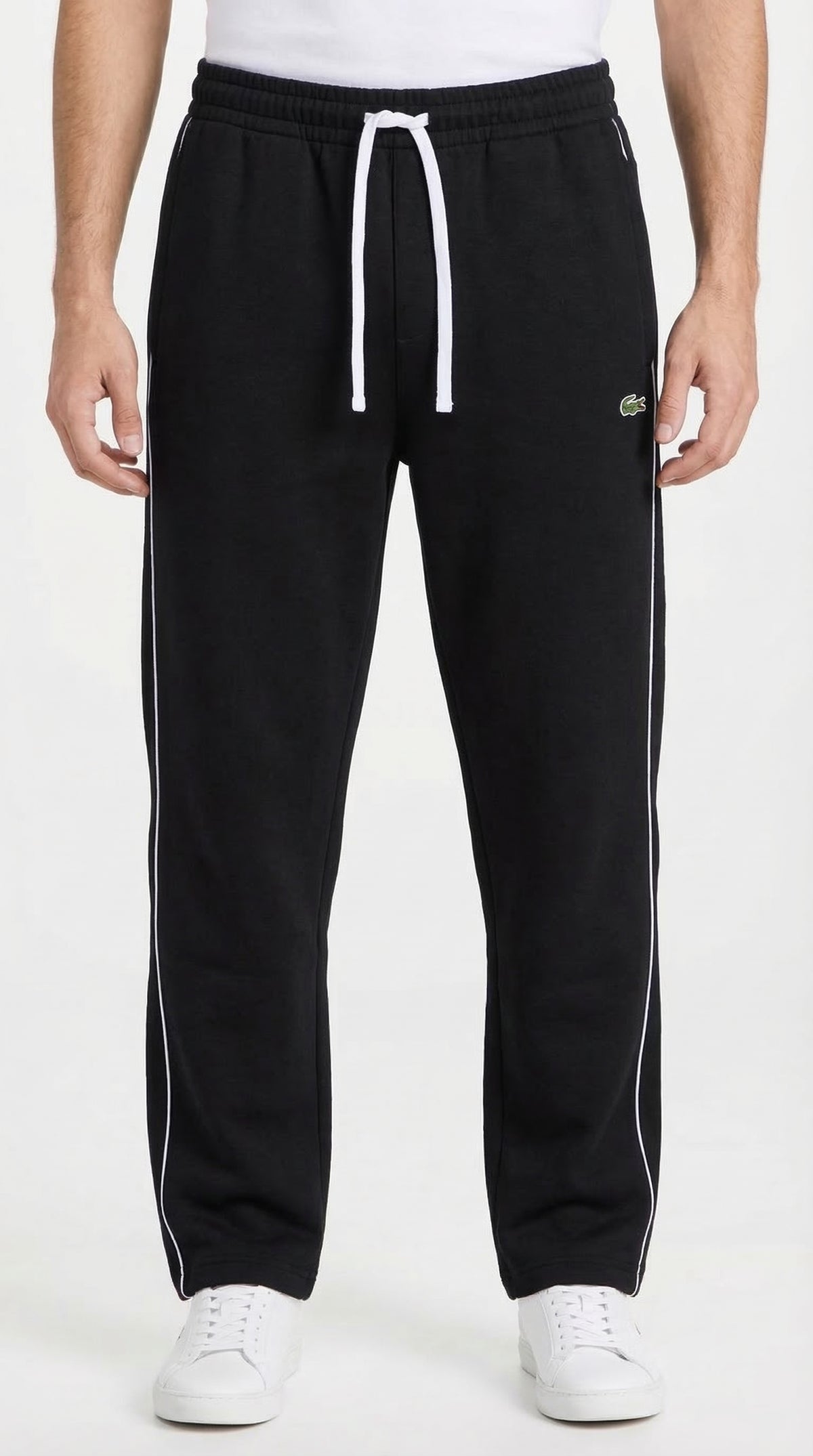 Lacoste Loose Fit Pique Fleece Track Trousers - Black