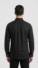 Ralph Lauren Classic Fit Linen Shirt  – Black