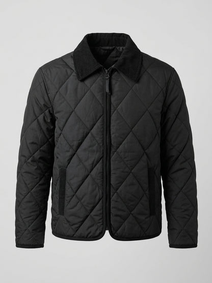 QUILTED JACKET WITH  DIAMOND QUILTED JACKET