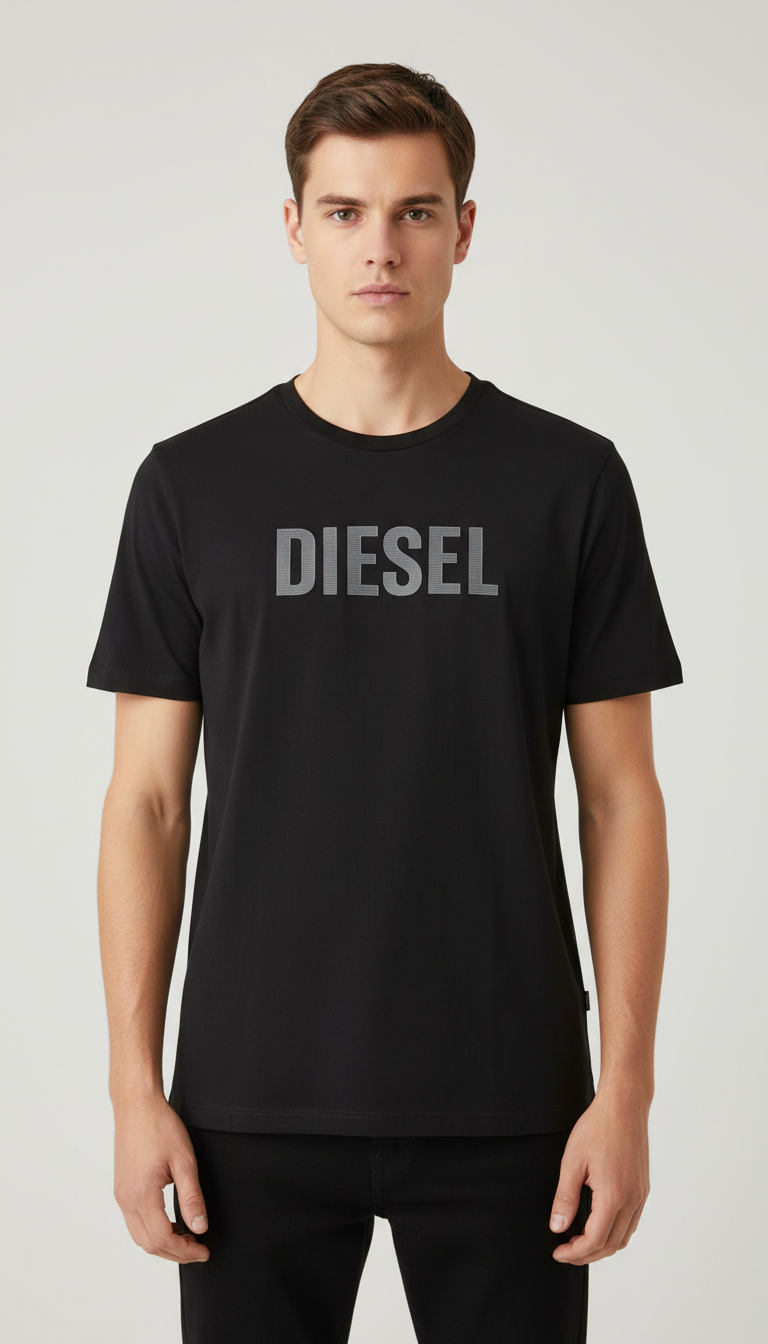 Diesel Authentic Classic Cotton Tee - Black