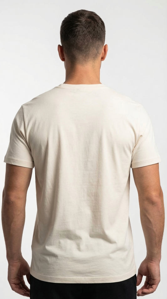 Men’s Essential Script Logo T-Shirt – Cream