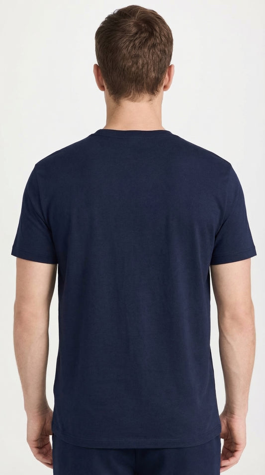 Men’s Essential Script Logo T-Shirt – Navy Blue