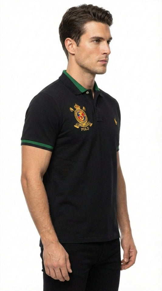Ralph Lauren Crest Edition: Black with Forest Green Trim