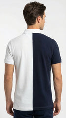Tommy Hilfiger Global Stripe: Navy & White Vertical Panel Polo