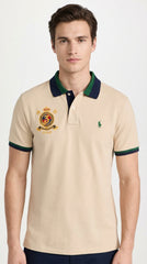 Ralph Lauren Collegiate Crest: Sand Beige & Navy Duo-Tone