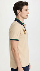 Ralph Lauren Collegiate Crest: Sand Beige & Navy Duo-Tone