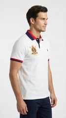 Ralph Lauren Varsity Prime: Crisp White with Crimson Accents