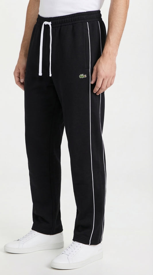 Lacoste Loose Fit Pique Fleece Track Trousers - Black