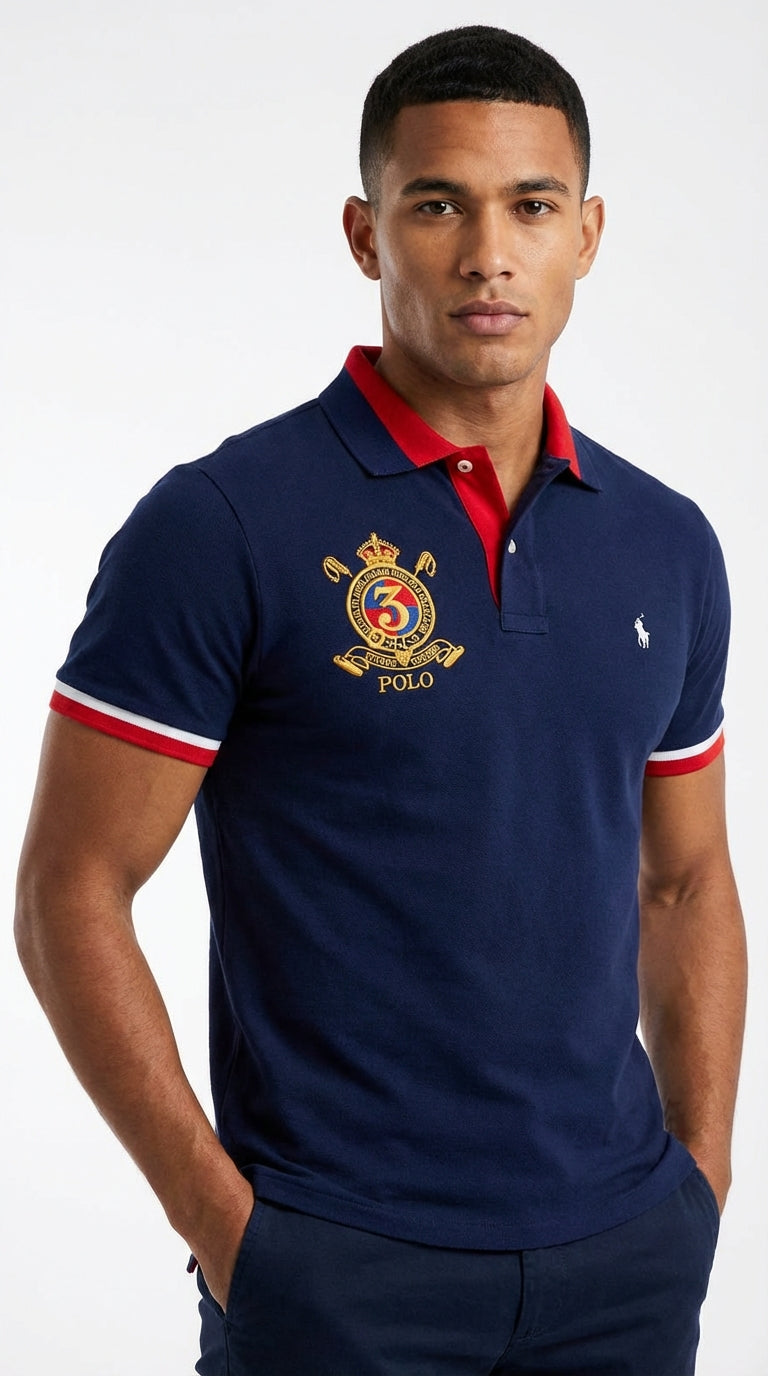 Ralph Lauren Crest Edition: Navy Blue with Sand Beige & Navy Duo-Tone