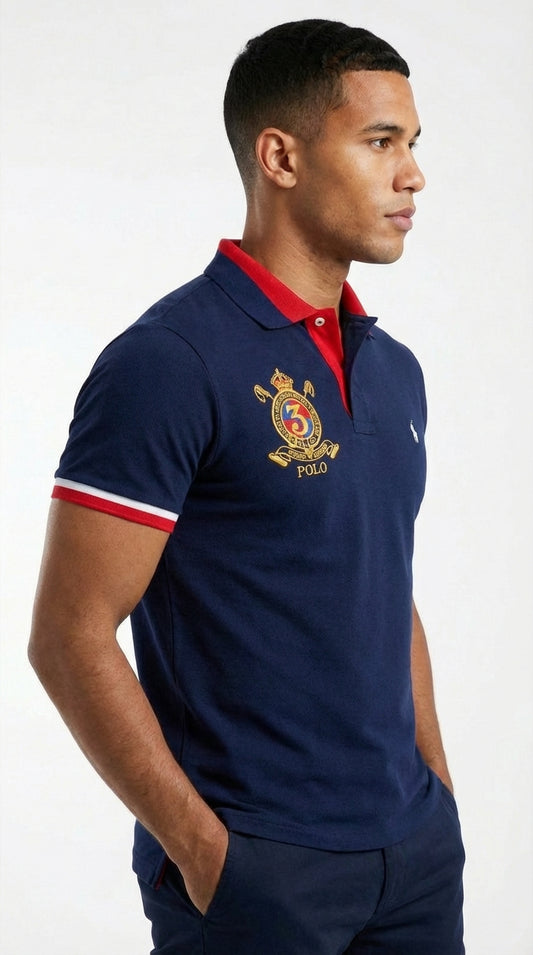Ralph Lauren Crest Edition: Navy Blue with Sand Beige & Navy Duo-Tone