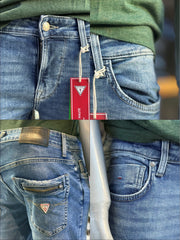 5-Pocket Style Faded Light Blue Jeans