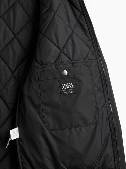 QUILTED JACKET WITH  DIAMOND QUILTED JACKET