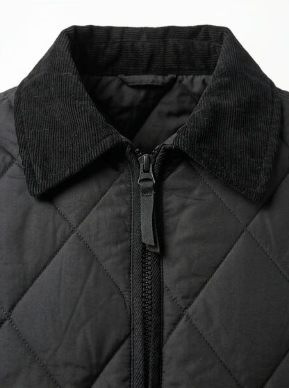 QUILTED JACKET WITH  DIAMOND QUILTED JACKET