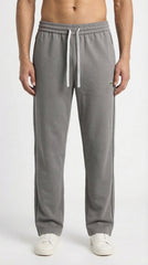 Lacoste Loose Fit Pique Fleece Track Trousers - Heathered Grey
