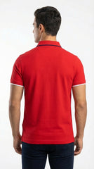 Tommy Hilfiger Modern Fit: Racing Red Embroidered Polo
