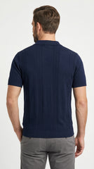 ZARA Royal Navy Knit Polo – Old Money