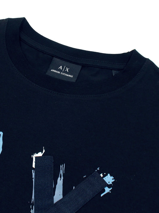 A/X Designer Logo Navy Blue T-shirt