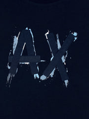 A/X Designer Logo Navy Blue T-shirt
