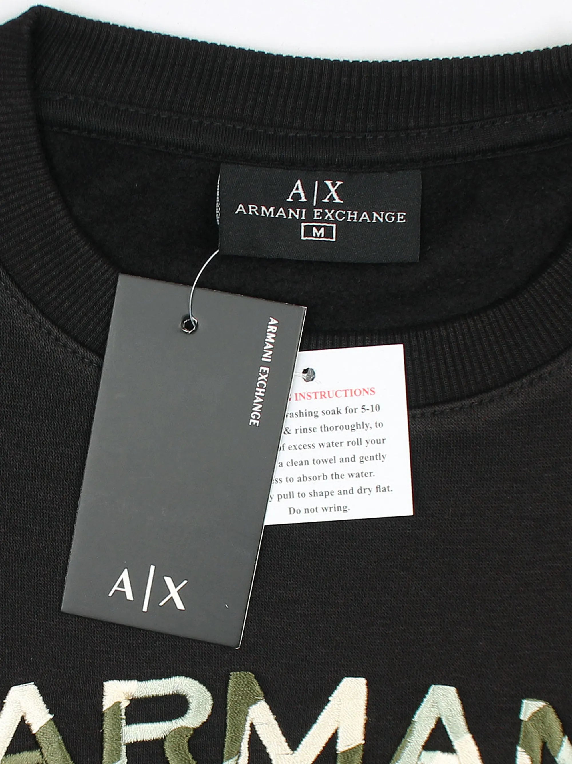 Mens Embroidery chest Logo Black Sweatshirt