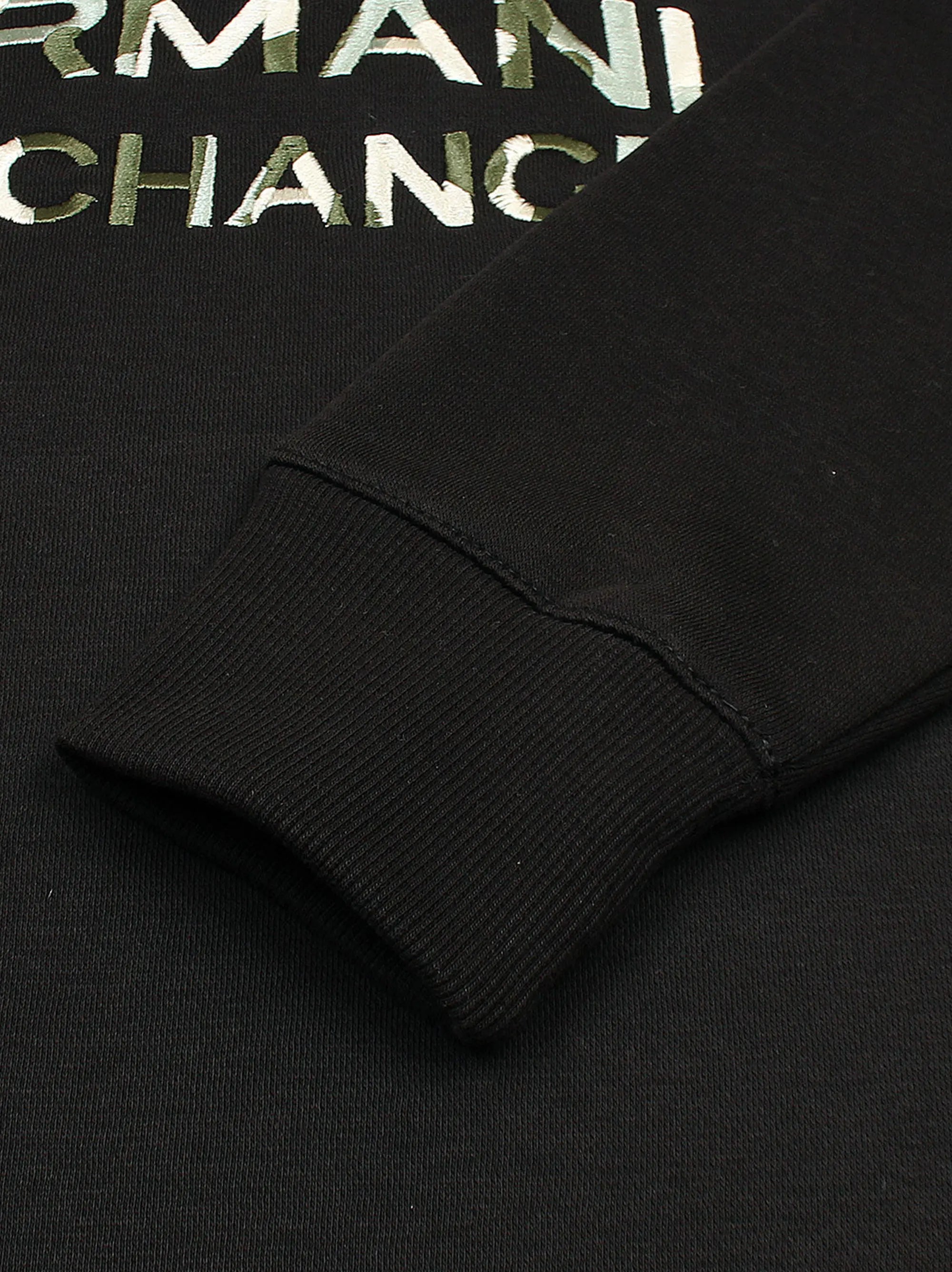 Mens Embroidery chest Logo Black Sweatshirt