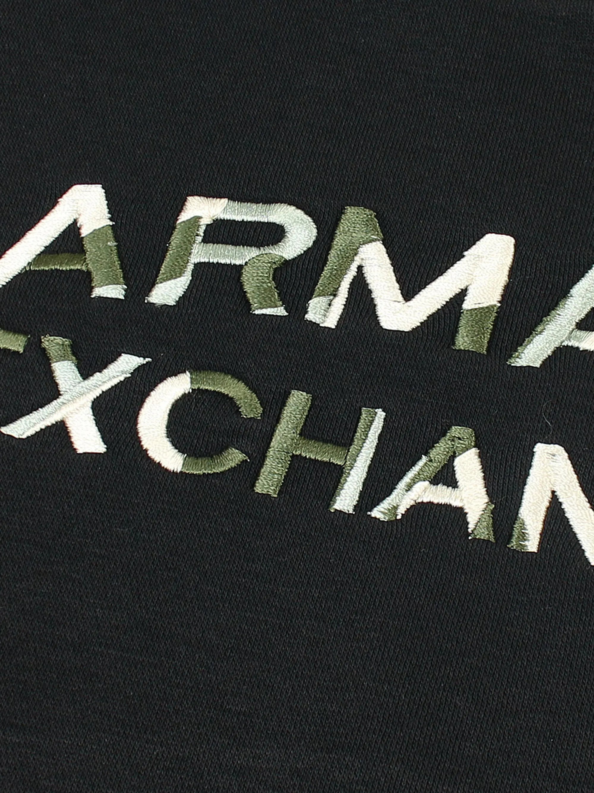 Mens Embroidery chest Logo Black Sweatshirt