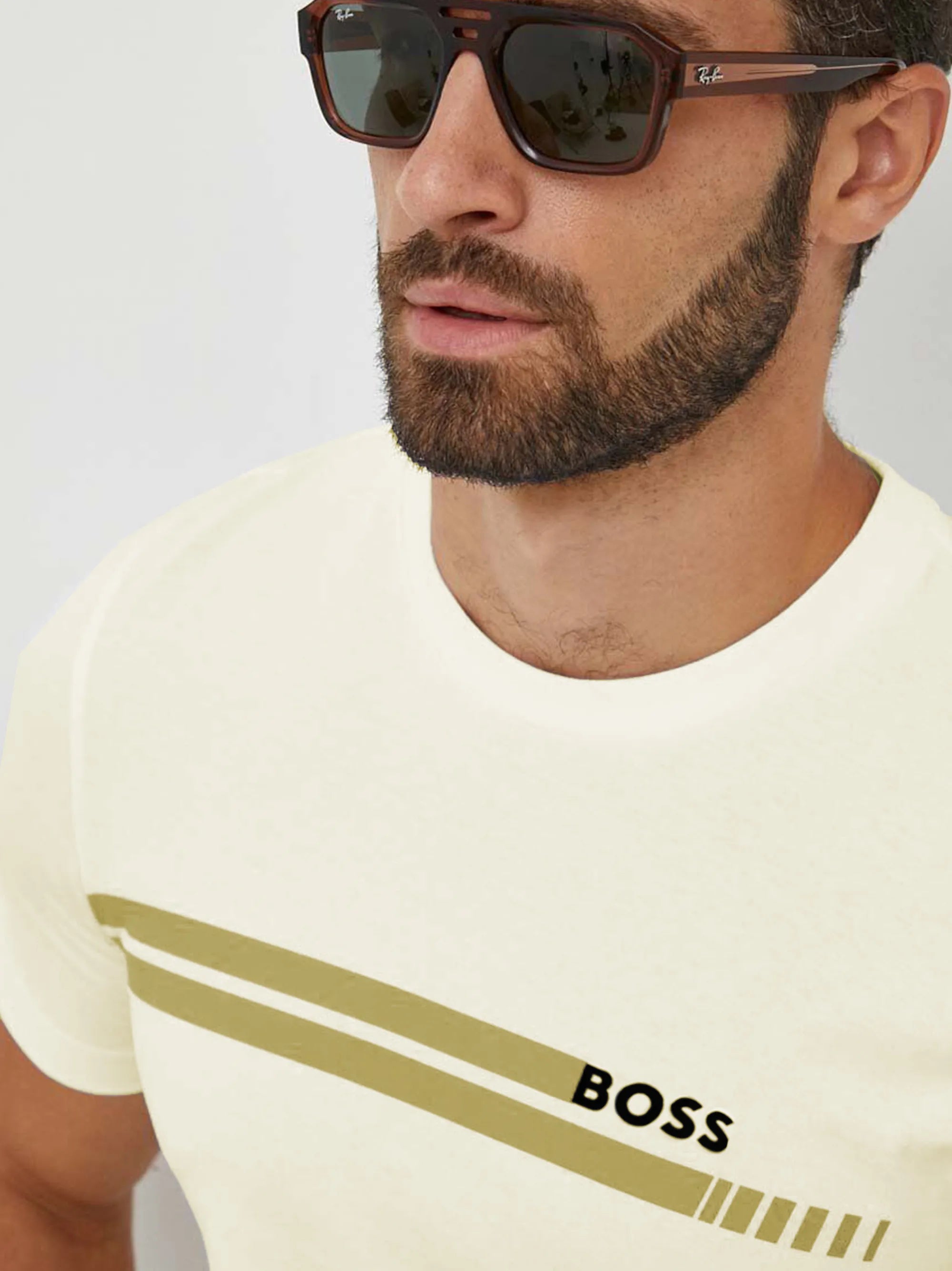 BOSS High Quality Printed Logo Skin T-shirt