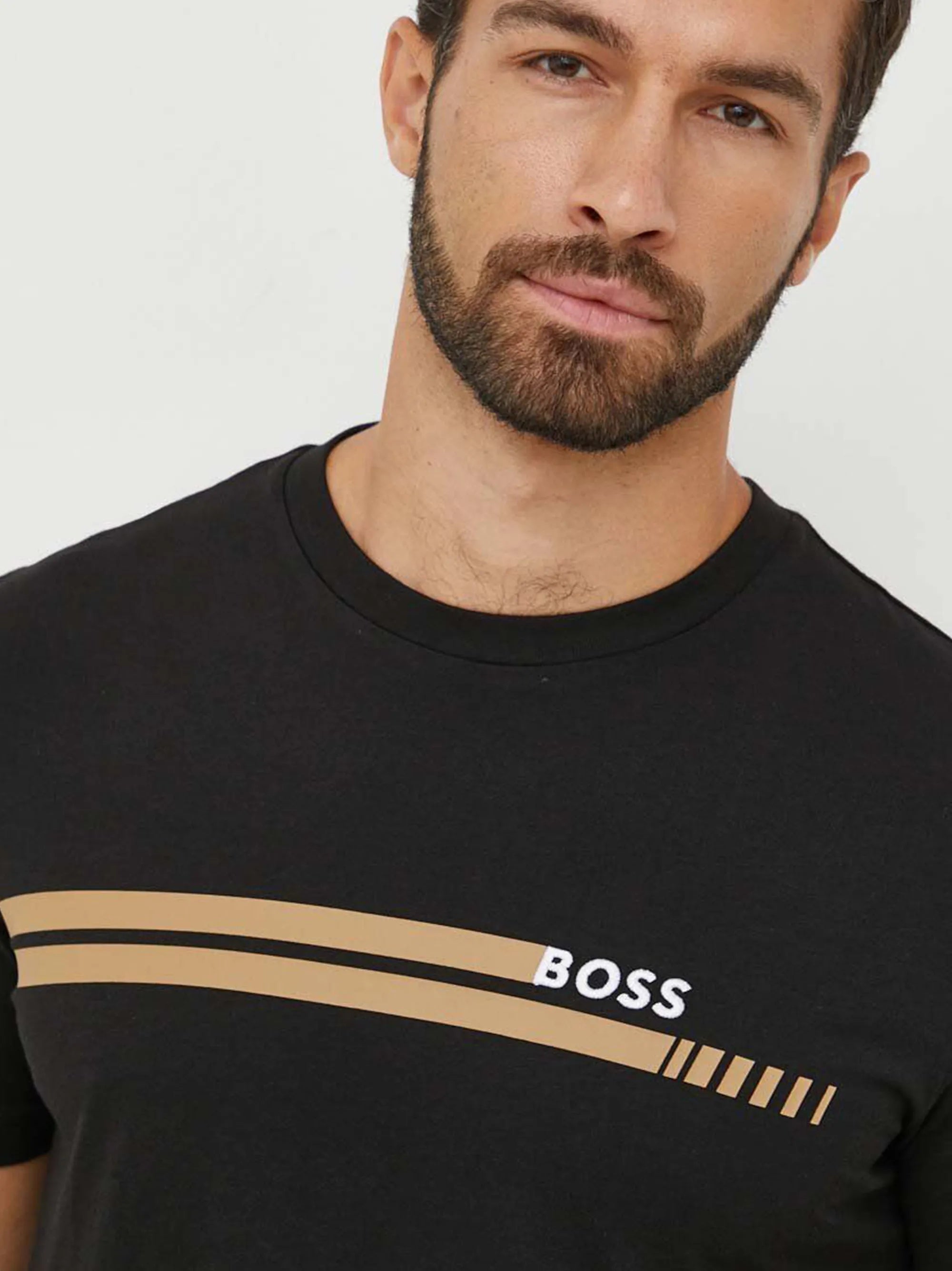 BOSS High Quality Printed Logo Black T-shirt