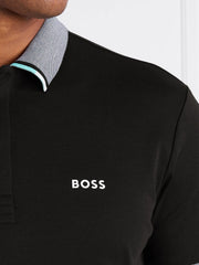 Boss Structured Collar Black Polo