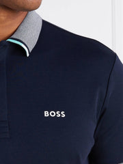 Boss Structured Collar Blue Polo