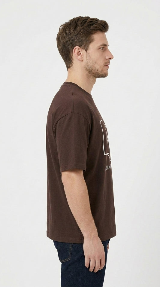 Armani Exchange | Logo Graphic T-Shirt in Coffee Brown