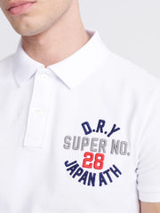 Classic Superstate Short Sleeve White Polo Shirt