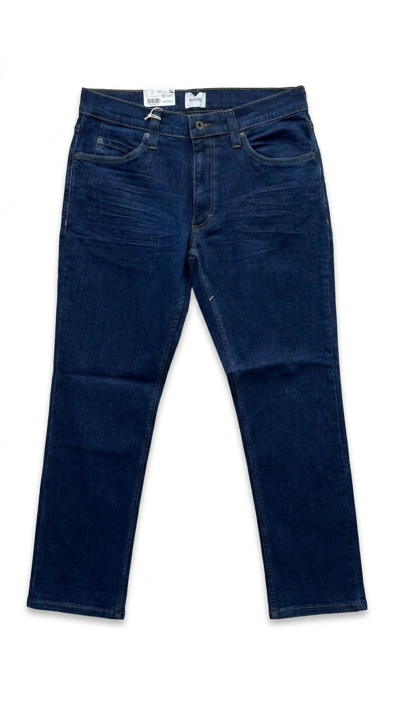 Mustang Men’s Deep Raw Indigo Straight Jeans