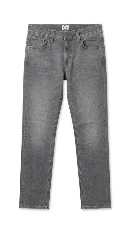 Mustang Men’s Washed Grey Straight Jeans