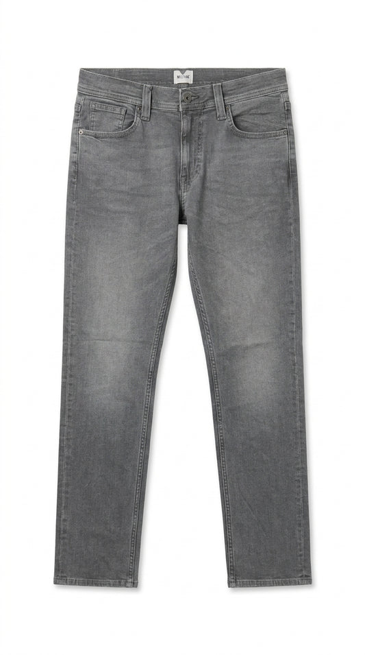 Mustang Men’s Washed Grey Straight Jeans