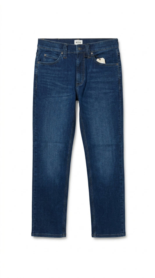 Mustang Men’s Dark Blue Wash Straight Jeans