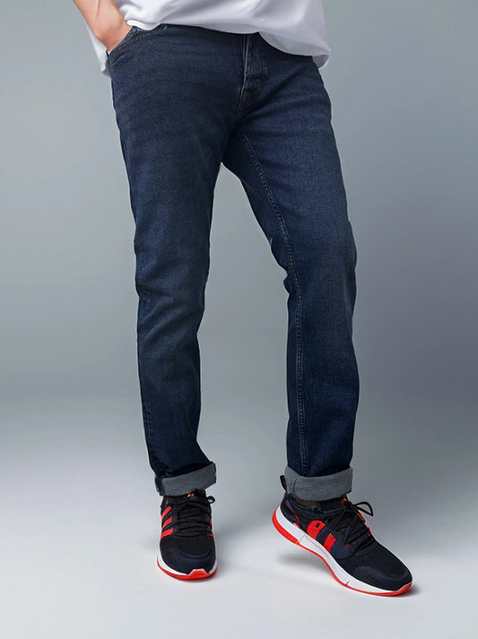 Dark Blue Slim fit Stretchable Jeans Pant for men