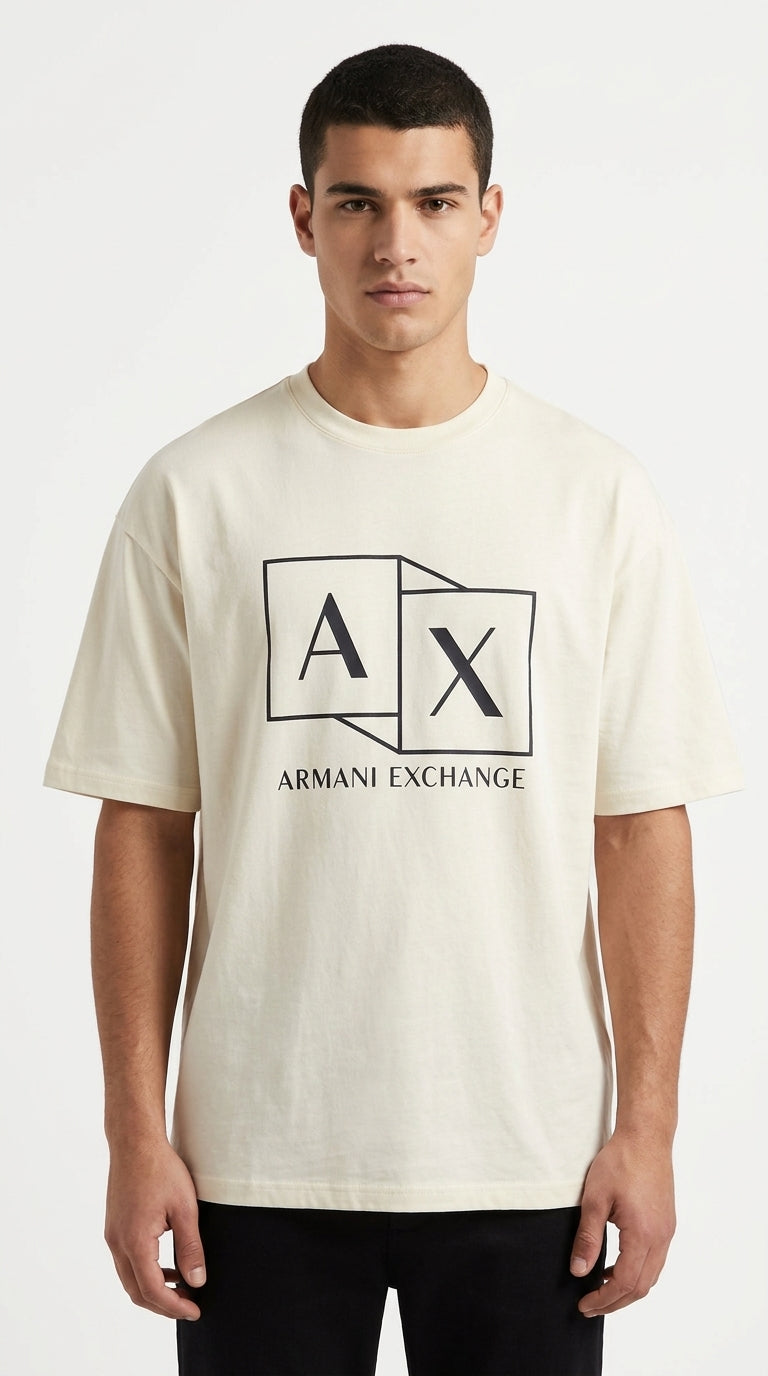 Armani Exchange | Logo Graphic T-Shirt in Off-White