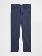 Five pocket slim fit blue cotton pant