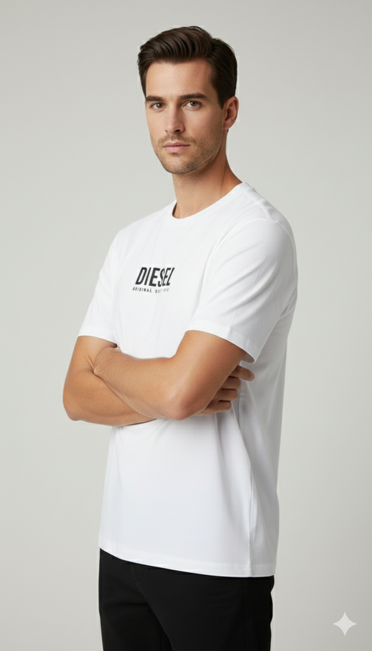 Diesel Essential Heritage Crew Tee - White