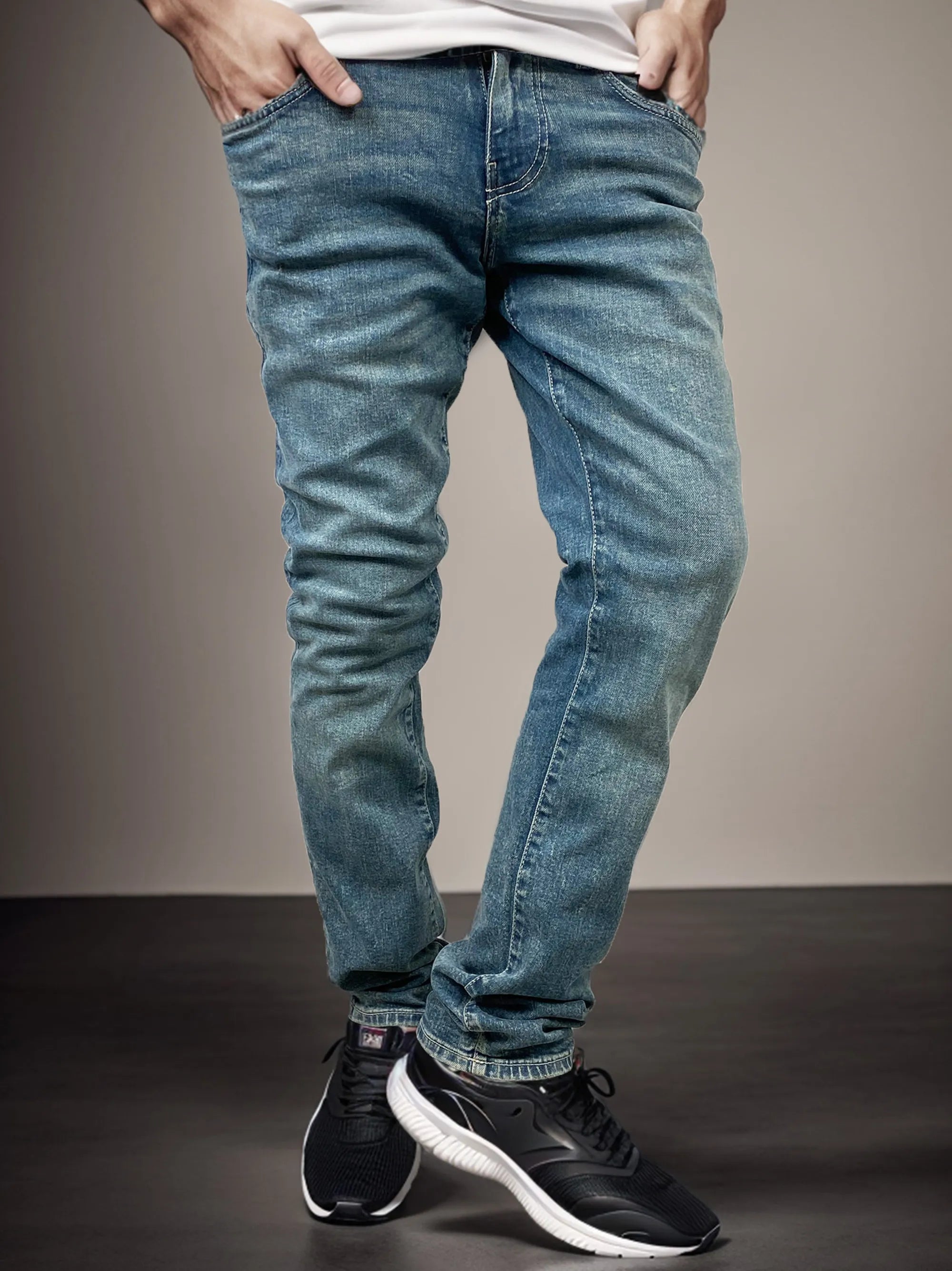 Greenish Slim fit jeans Pant for Men