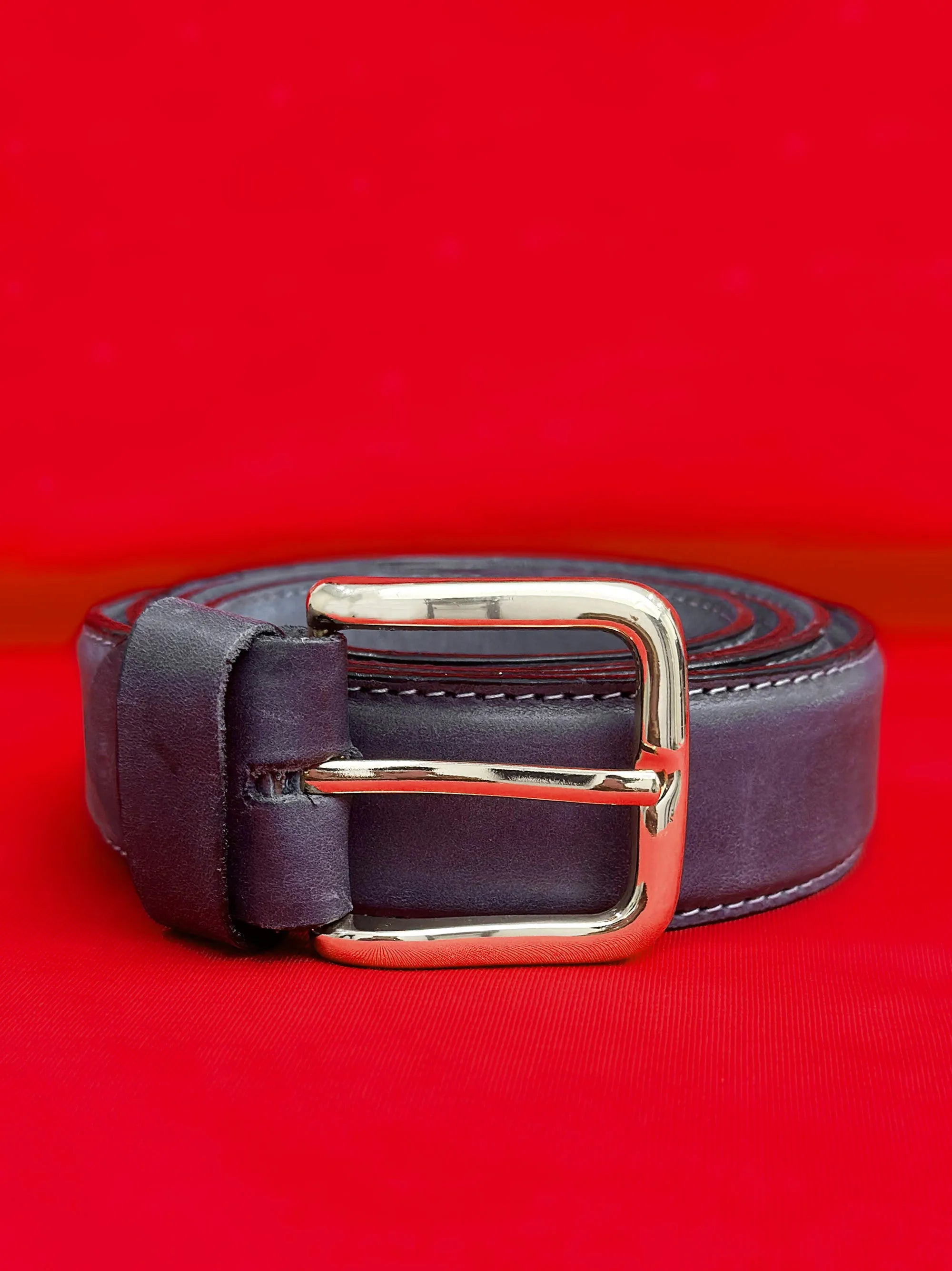 High Quality Purple Leather Belt