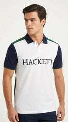 Hackett London | Men’s Tri-Color Blocked Pique Polo
