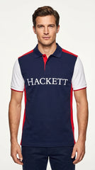 Hackett London | Men’s Tri-Color Blocked Pique Polo