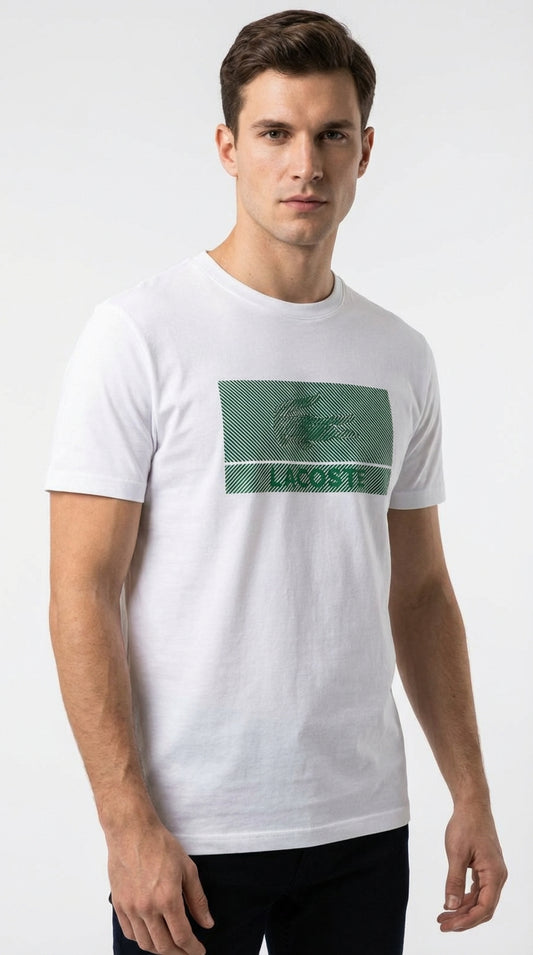 Lacoste | Men’s Graphic Logo Crew Neck T-Shirt – Optic White