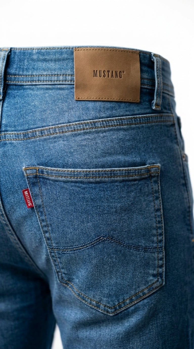 Mustang Men’s Medium Blue Stonewashed Jeans