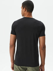 Lacoste Mens Regular Fit Crew Neck Black T-shirt