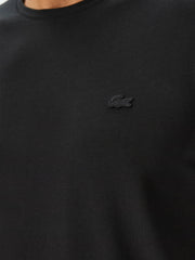 Lacoste Mens Regular Fit Crew Neck Black T-shirt